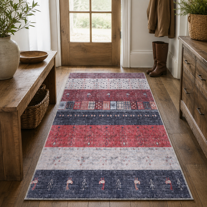 RWDV1005 washable chenille rug texture and pattern detail
