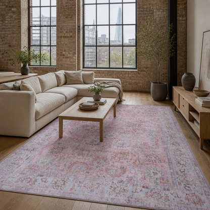 RWDV1006 washable chenille rug texture and pattern detail