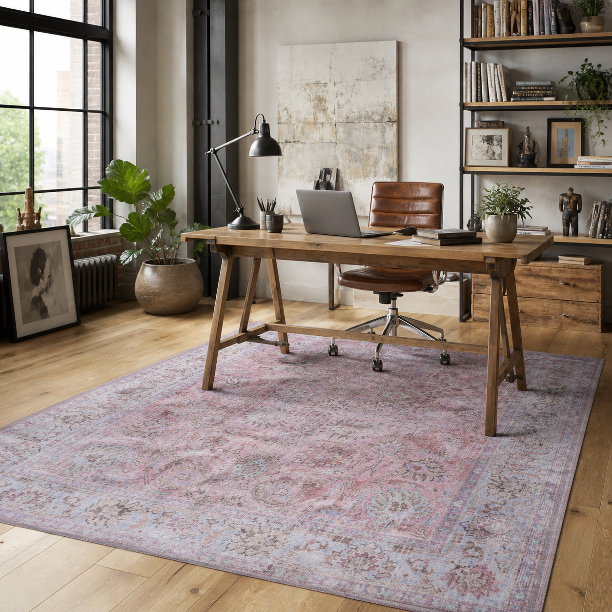 RWDV1006 washable chenille rug texture and pattern detail