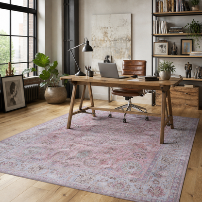 RWDV1006 washable chenille rug texture and pattern detail