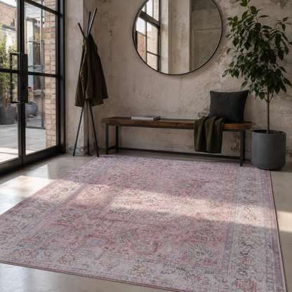 RWDV1006 washable chenille rug texture and pattern detail