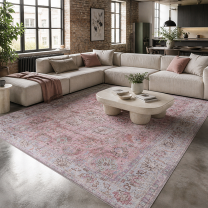 RWDV1006 washable chenille rug texture and pattern detail