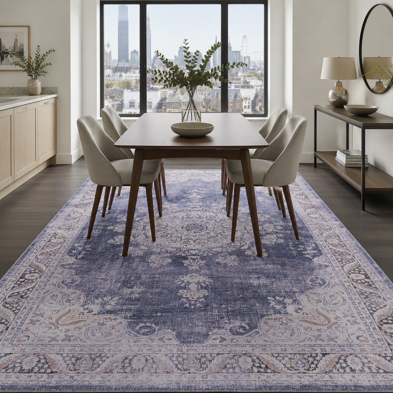 RWDV1007 washable chenille area rug