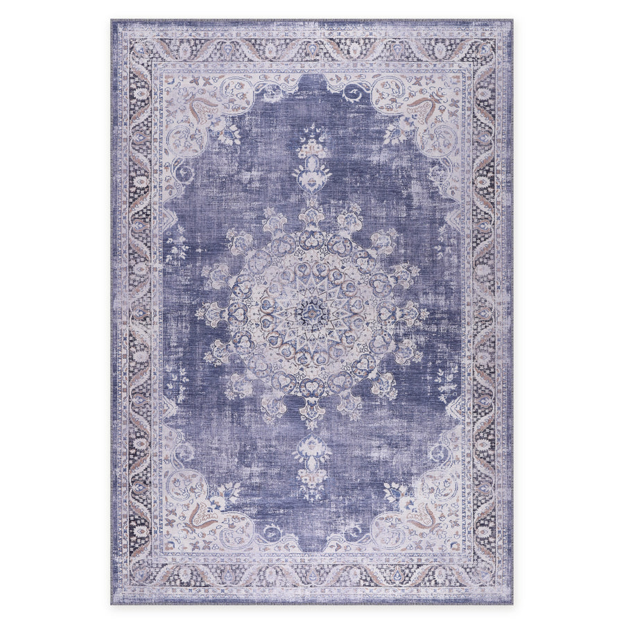 Heritage Patina Slate Grey Vintage Washable Rug