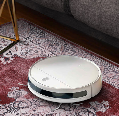 RWDV1008 washable chenille area rug, robot vacuum