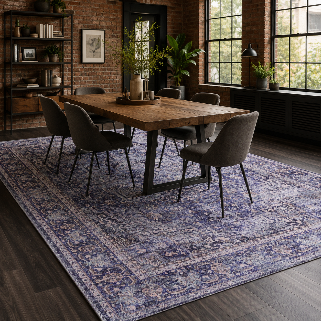 RWDV1010 washable chenille rug texture and pattern detail