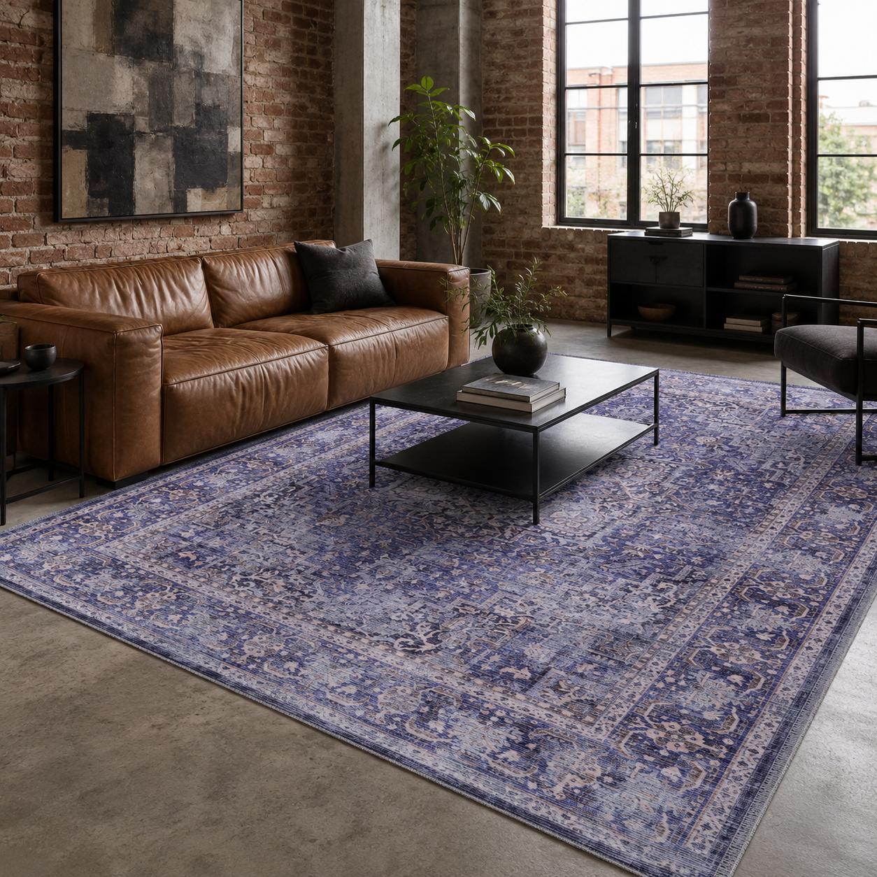 RWDV1010 washable chenille rug texture and pattern detail