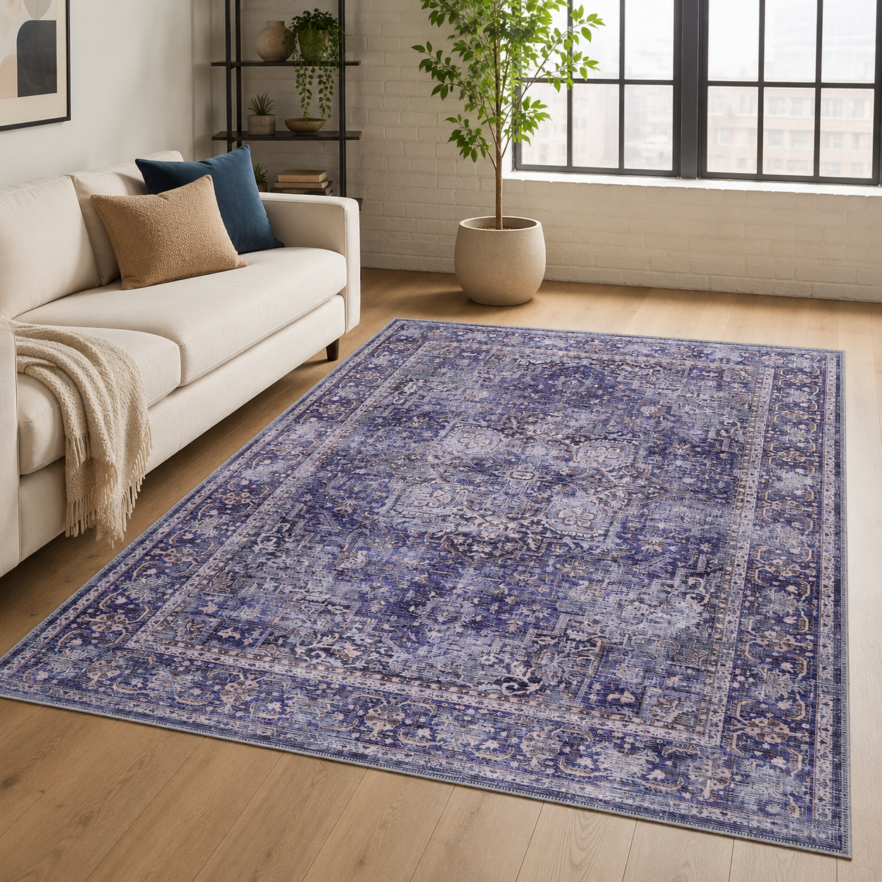 RWDV1010 washable chenille rug texture and pattern detail
