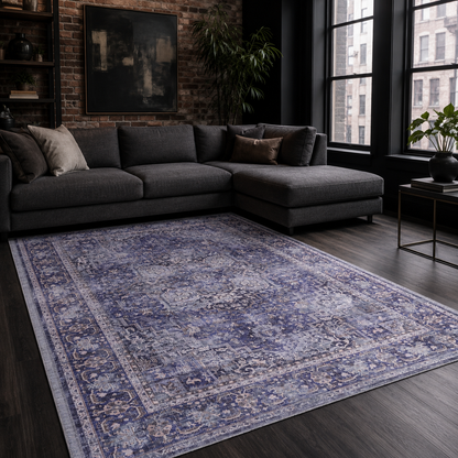 RWDV1010 washable chenille rug texture and pattern detail