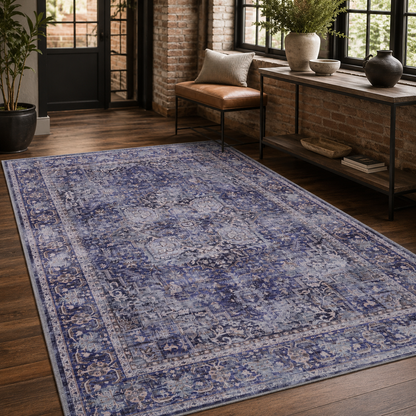 RWDV1010 washable chenille rug texture and pattern detail