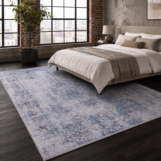 RWDV1011 washable chenille rug texture and pattern detail