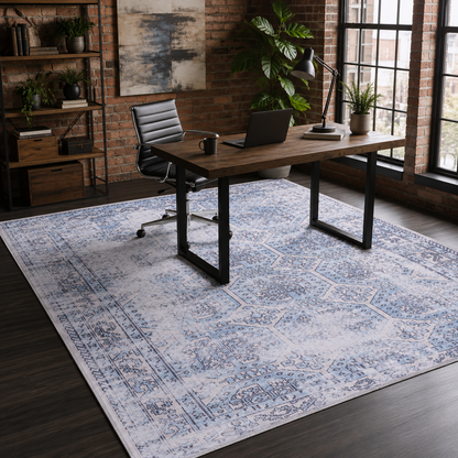 RWDV1011 washable chenille rug texture and pattern detail
