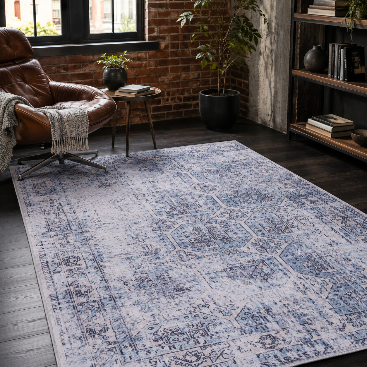 RWDV1011 washable chenille rug texture and pattern detail