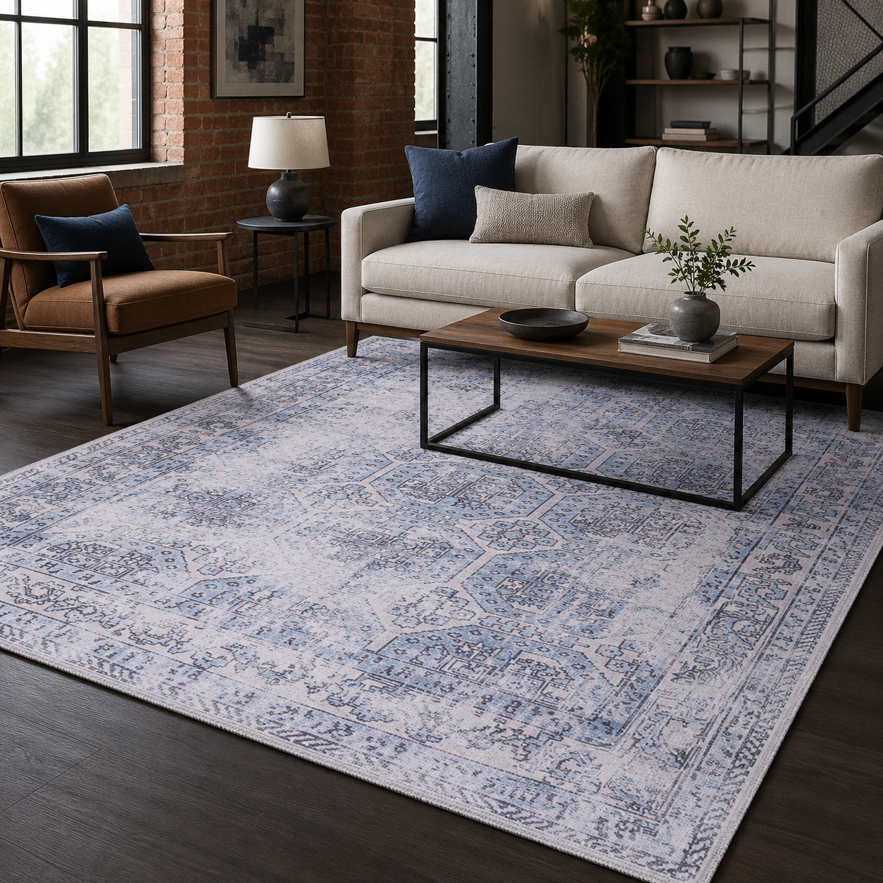 RWDV1011 washable chenille rug texture and pattern detail