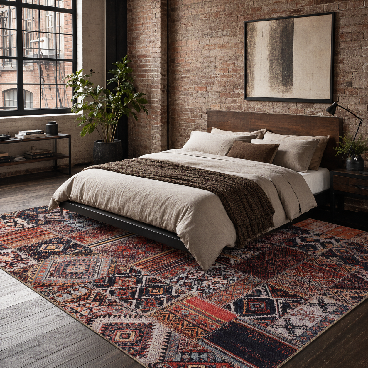 RWDV1013 washable chenille rug texture and pattern detail
