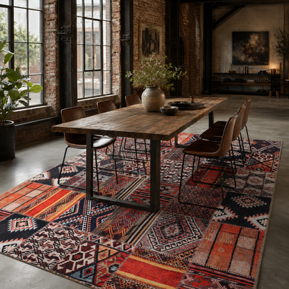 RWDV1013 washable chenille rug texture and pattern detail