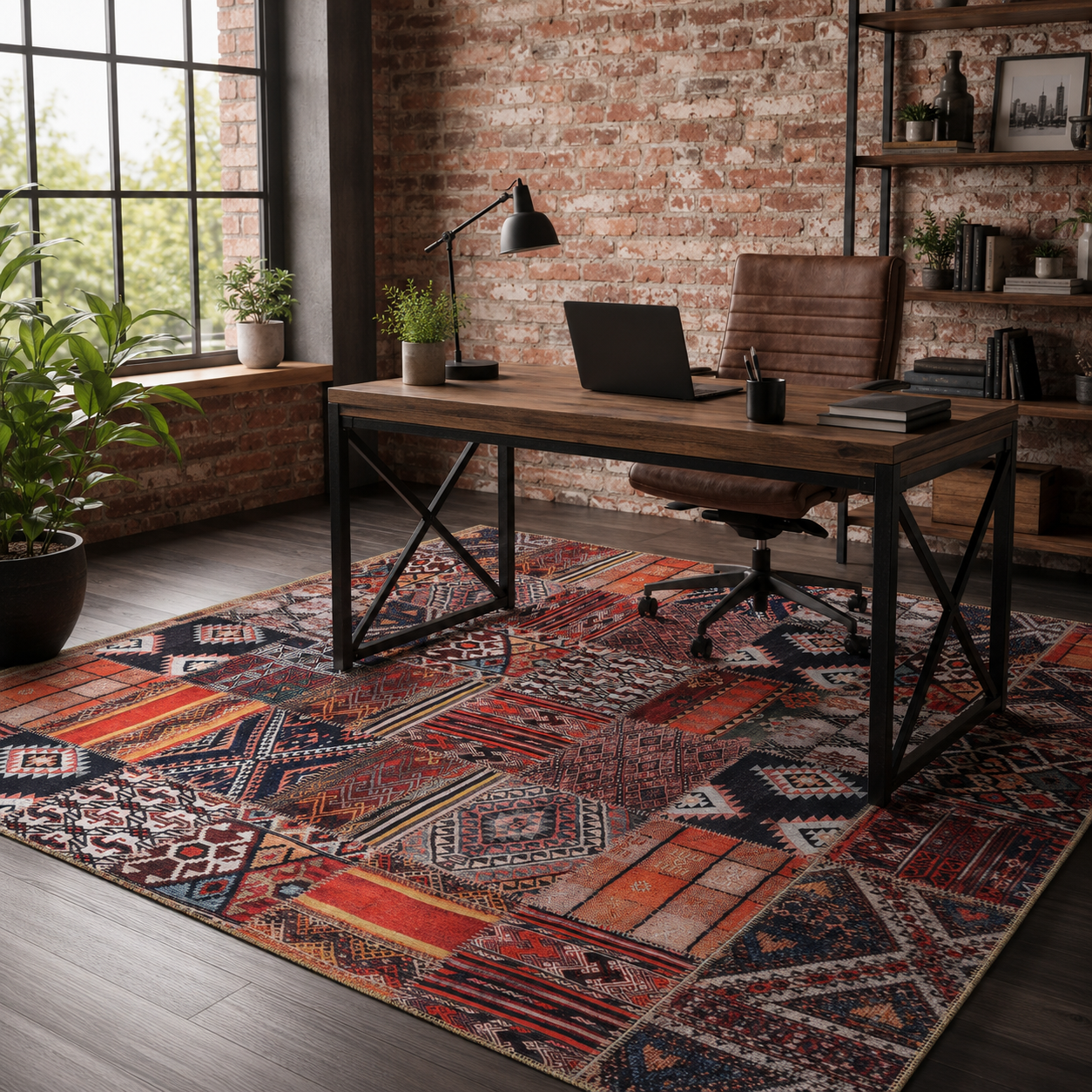 RWDV1013 washable chenille rug texture and pattern detail