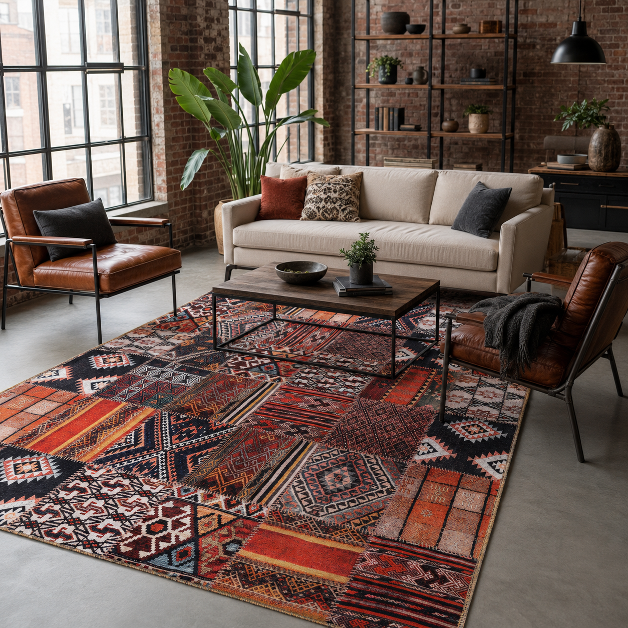 RWDV1013 washable chenille rug texture and pattern detail