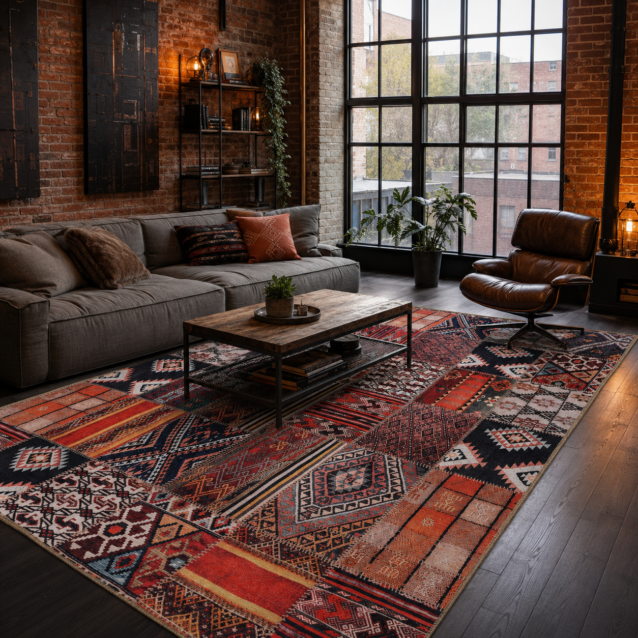 RWDV1013 washable chenille rug texture and pattern detail