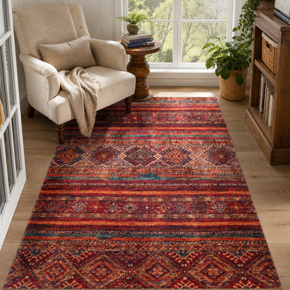 RWDV1322 washable chenille rug texture and pattern detail