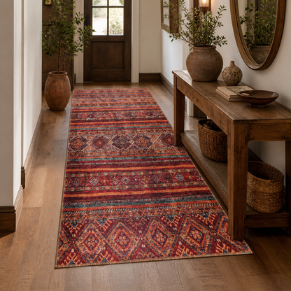 RWDV1322 washable chenille rug texture and pattern detail
