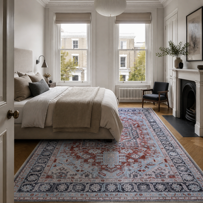 RWK1 washable chenille rug texture and pattern detail