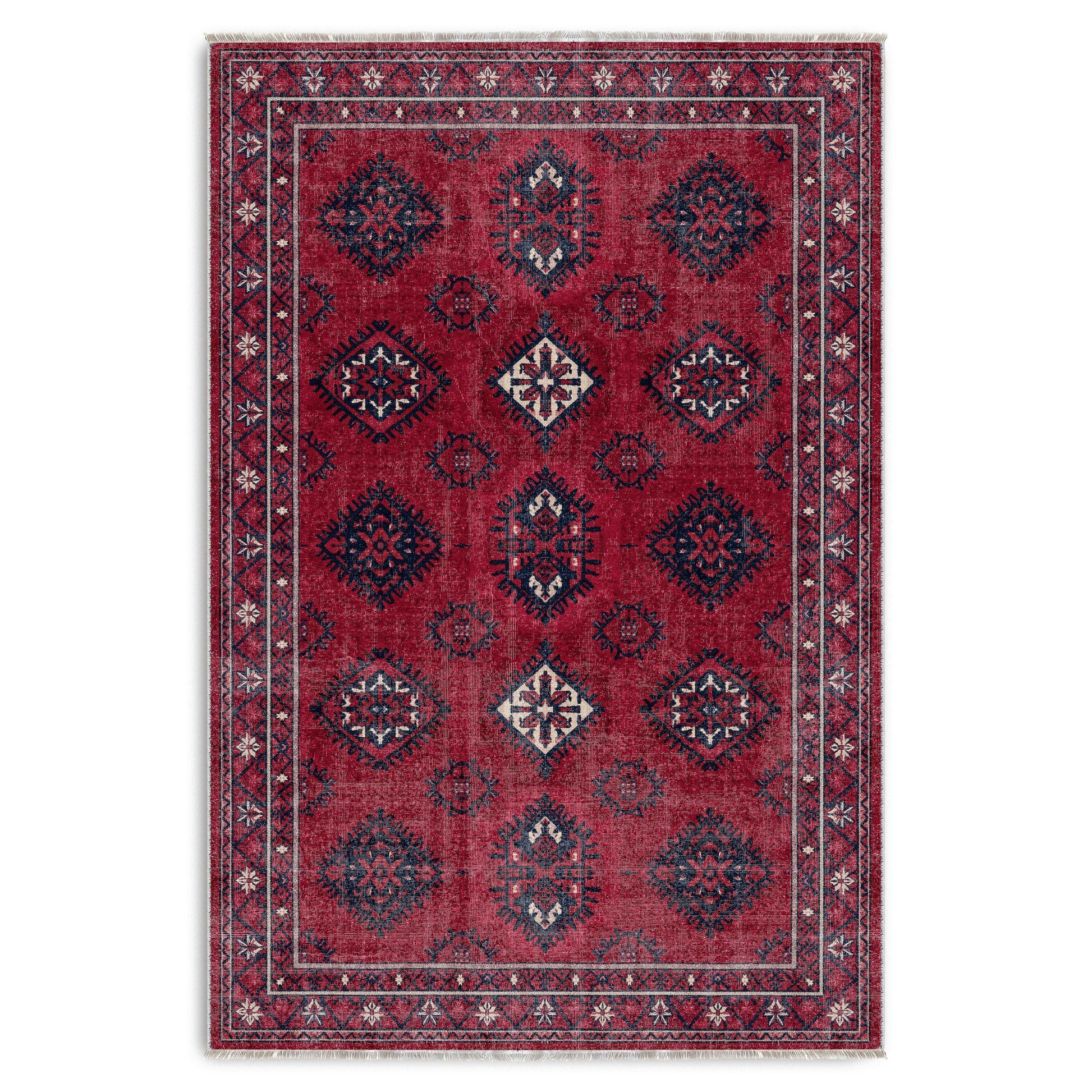 RWK304003 washable chenille area rug viewed from above