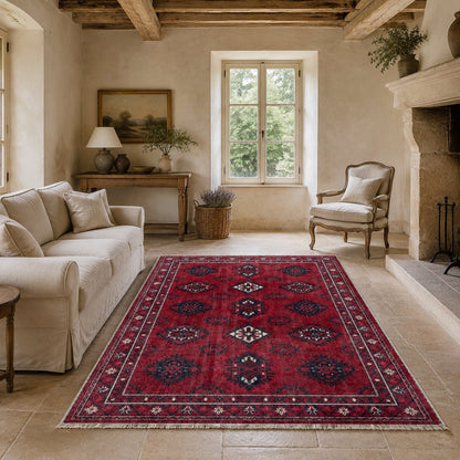 RWK304003 washable chenille area rug, room scene