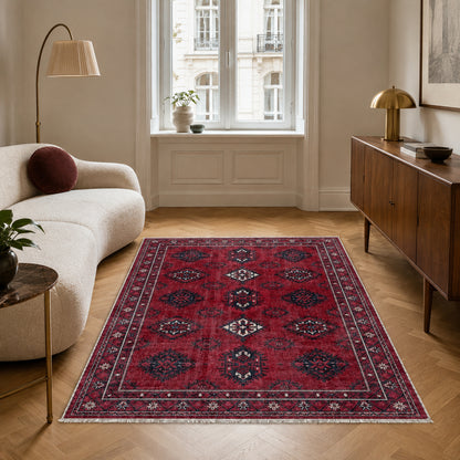 RWK304003 washable chenille area rug, room scene