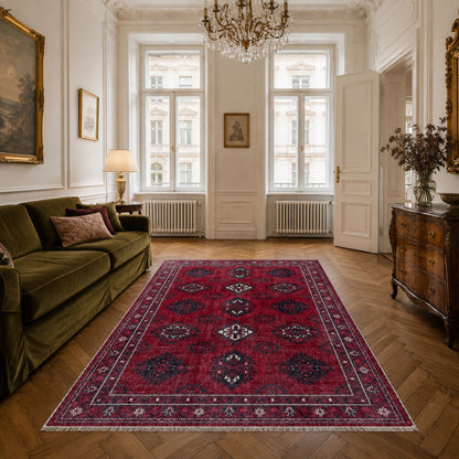 RWK304003 washable chenille area rug, room scene