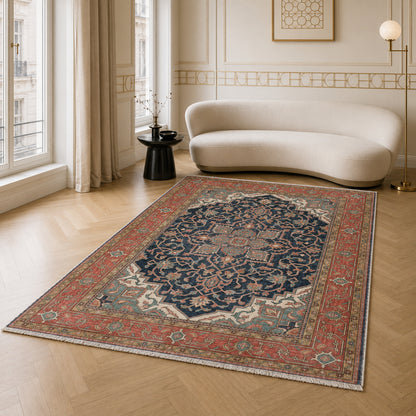 RWK3041 washable chenille area rug, room scene