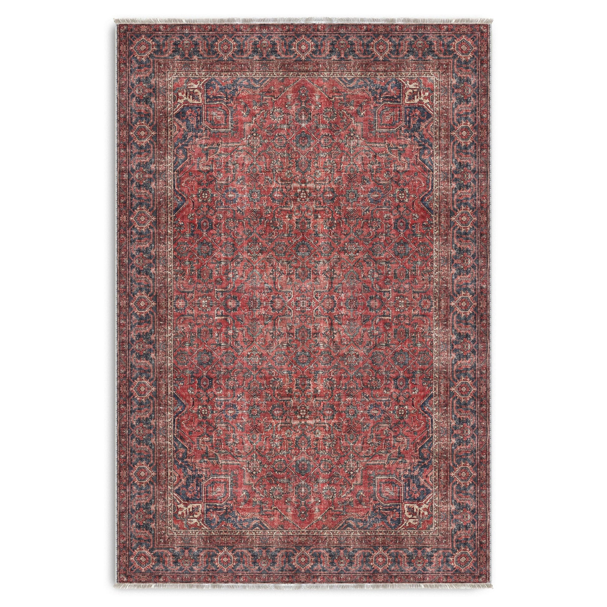 RWK304203 washable chenille area rug viewed from above
