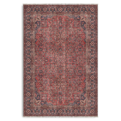 RWK304203 washable chenille area rug viewed from above