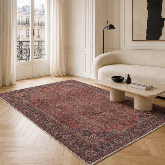 RWK304203 washable chenille area rug, room scene