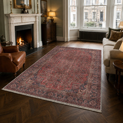 RWK304203 washable chenille area rug, room scene