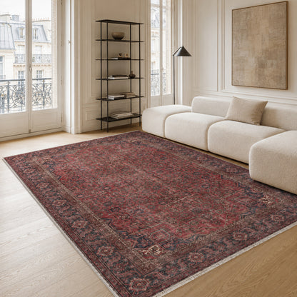 RWK304203 washable chenille area rug, room scene