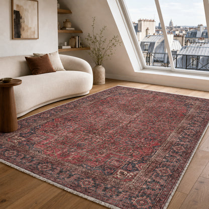 RWK304203 washable chenille area rug, room scene