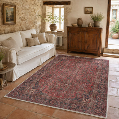RWK304203 washable chenille area rug, room scene