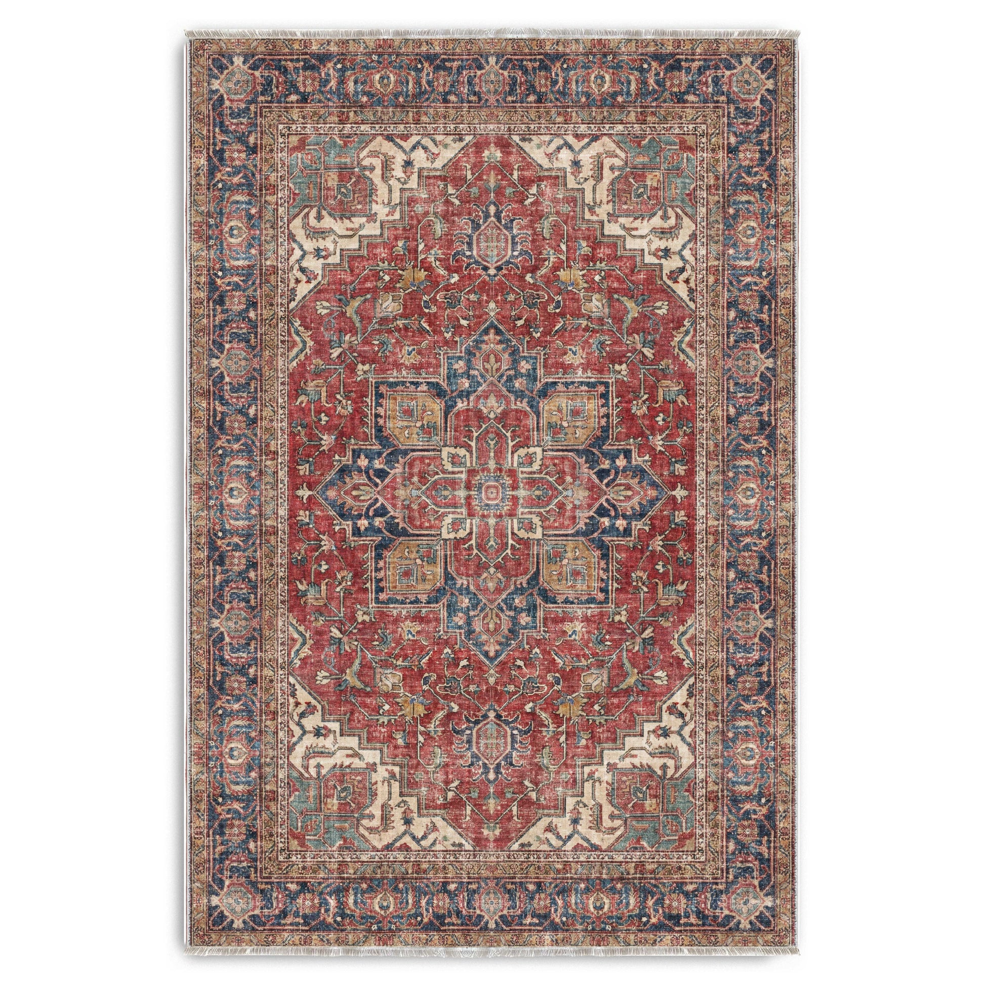 RWK3043103 washable chenille area rug viewed from above