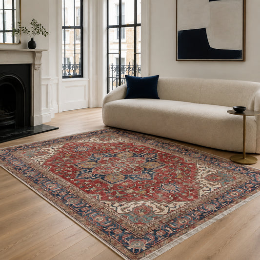 RWK3043103 washable chenille area rug, room scene