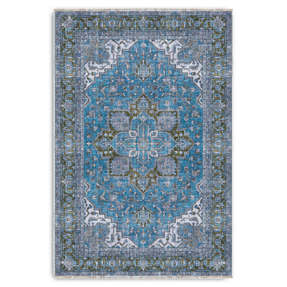 RWK3043203 washable chenille area rug viewed from above