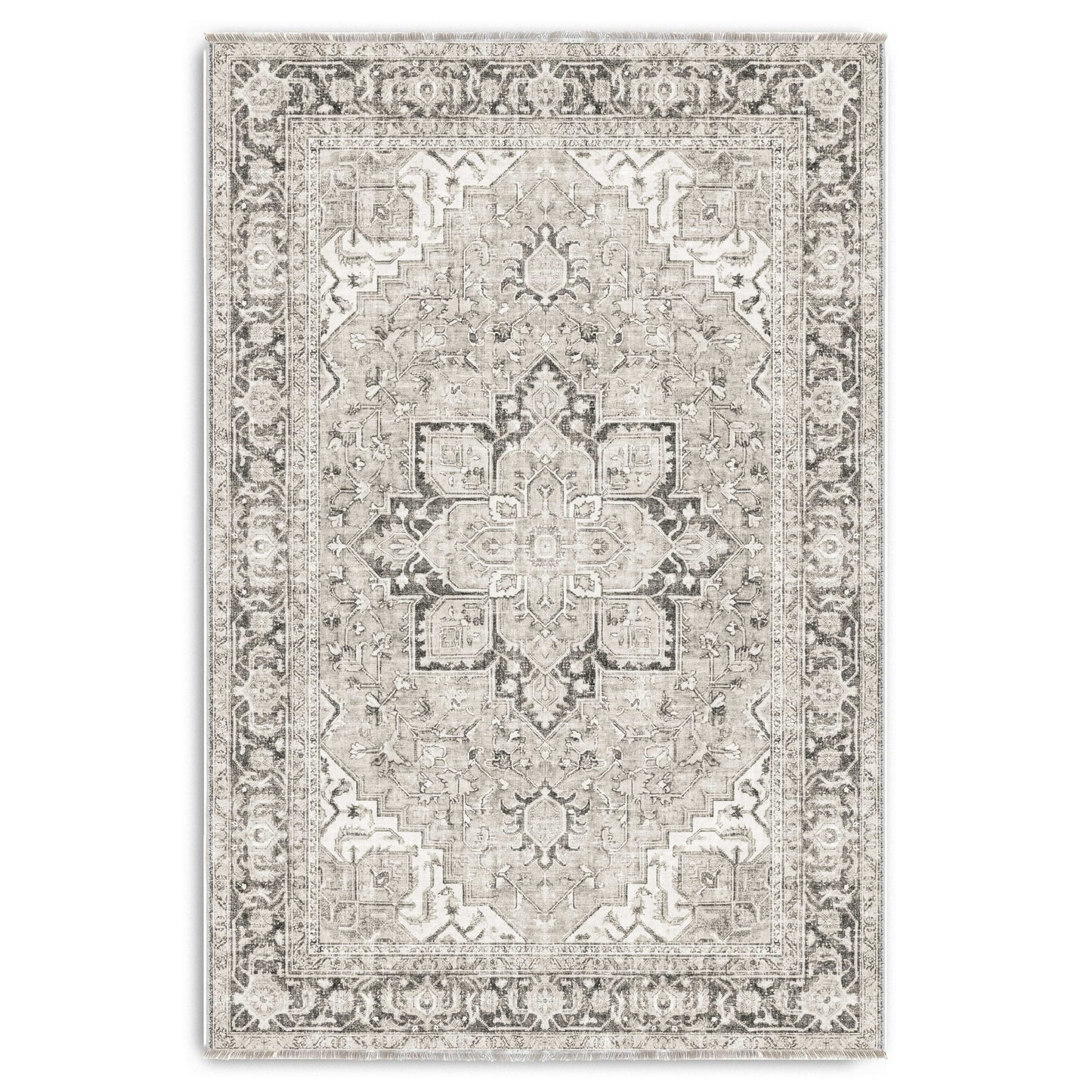 RWK3043403 washable chenille area rug viewed from above