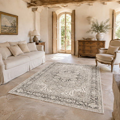 RWK3043403 washable chenille area rug, room scene