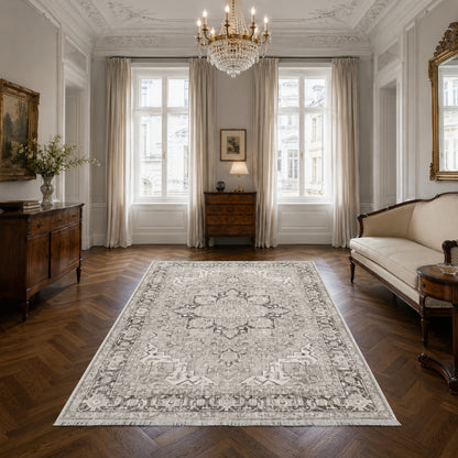 RWK3043403 washable chenille area rug, room scene