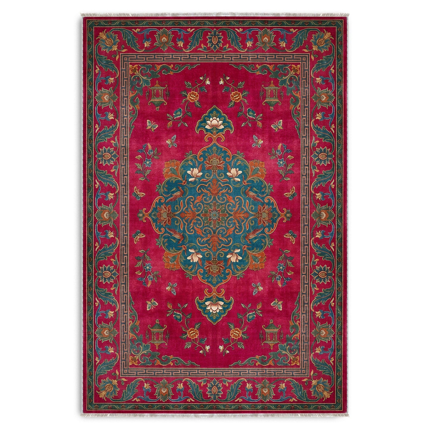 RWK3044103 washable chenille area rug viewed from above