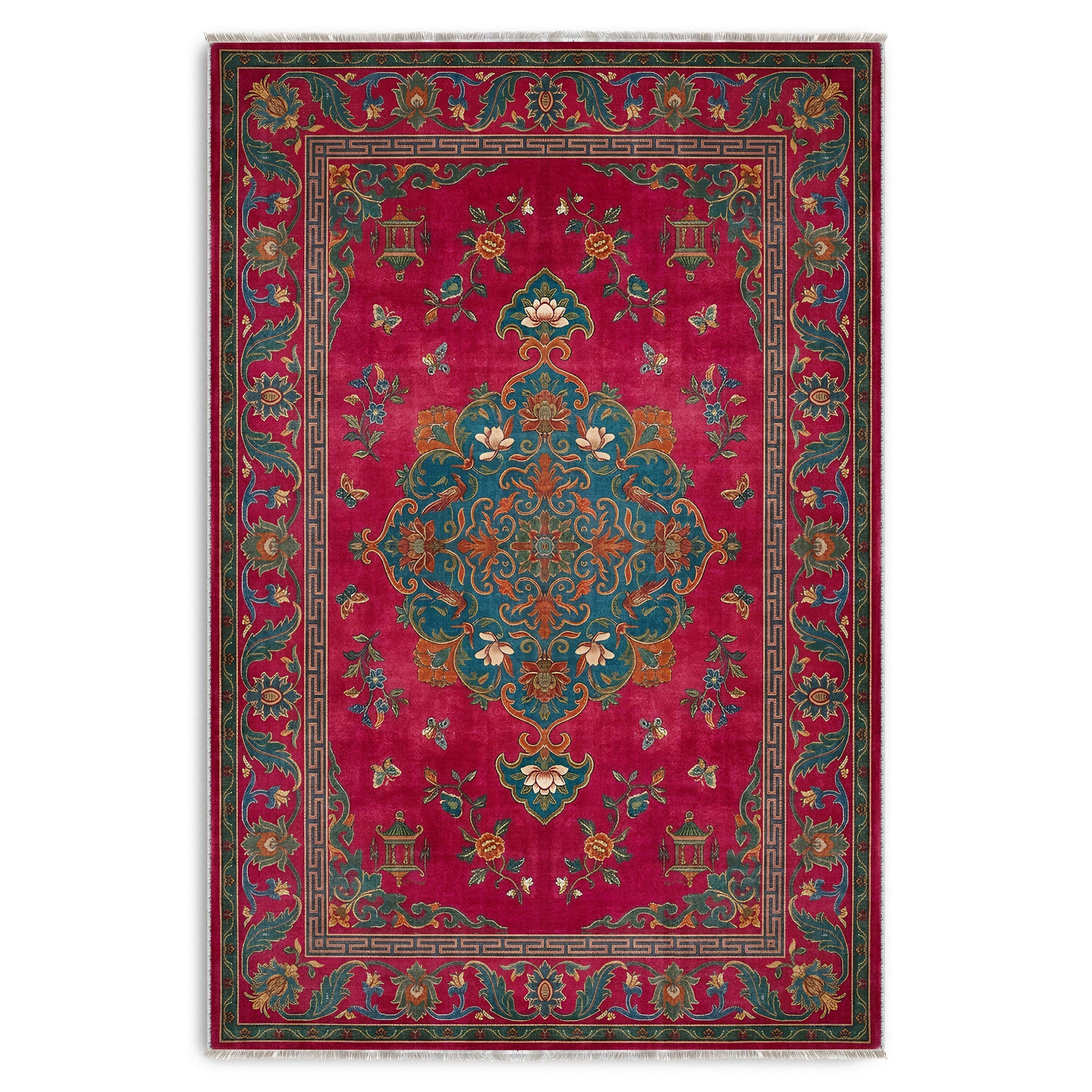 RWK3044103 washable chenille area rug viewed from above