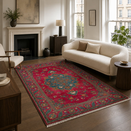 RWK3044103 washable chenille area rug, room scene