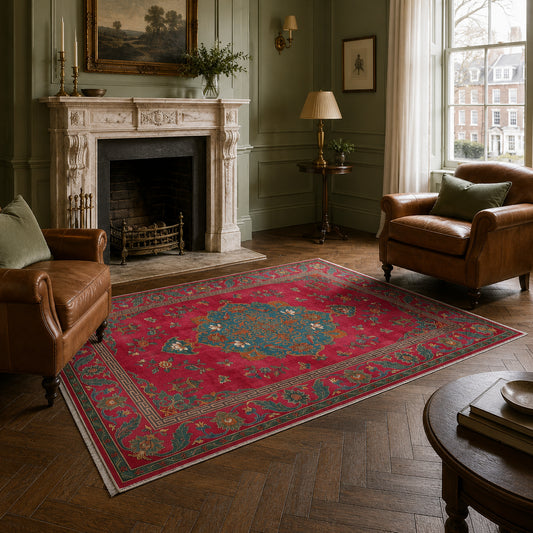 RWK3044103 washable chenille area rug, room scene
