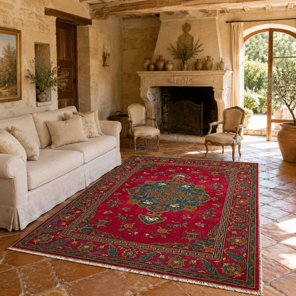 RWK3044103 washable chenille area rug, room scene