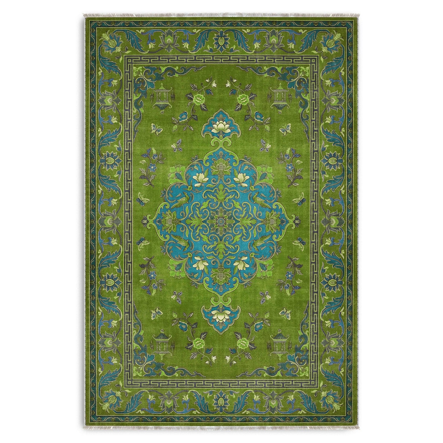 RWK3044203 washable chenille area rug viewed from above